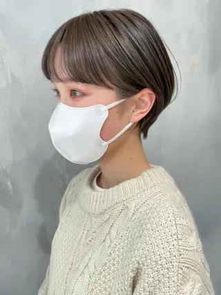 ショート カラー パーマ ヘアアレンジ ITbyALBUM 松戸のヘアスタイル