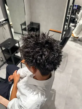 ショート パーマ ヘアアレンジ メンズ NEXT NEO所属・メンズヘア静岡 ✂︎Ryuheiのヘアスタイル