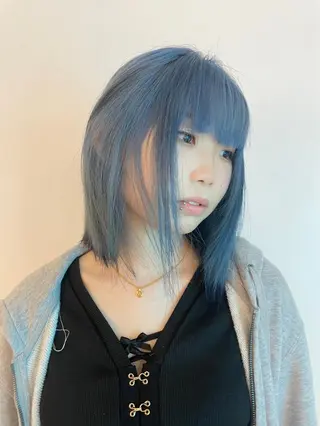 ミディアム カラー laff 新宿所属・ボブ/ケアパーマ/ レイヤー/縮毛矯正のヘアスタイル