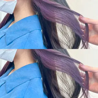 セミロング カラー ヘアアレンジ Lani5710所属・🌈インナーカラー ‘ショウマ’🌈のヘアスタイル