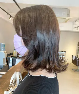 ロング カラー 透明感/オリーブ/ グレージュ/YUKAのヘアスタイル
