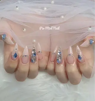 ミディアム HANA 長さだしのネイルデザイン