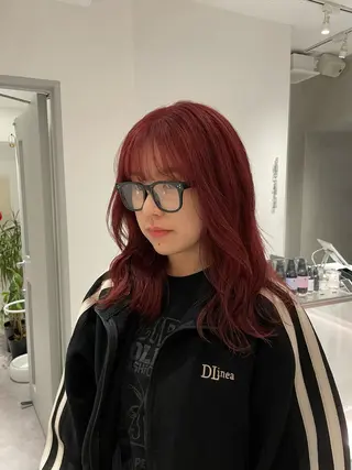 セミロング カラー 🪞透けhair 🪞honokaのヘアスタイル