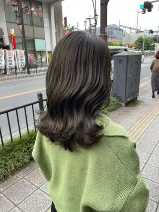 セミロング カラー 【完全個室】髪質改善 暖色カラー/山崎唯奈のヘアスタイル