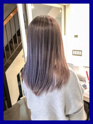 セミロング カラー レイヤーカット× 髪質改善たもりのヘアスタイル