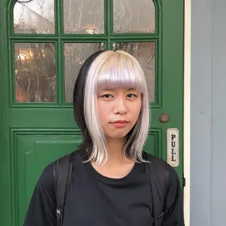 ミディアム カラー BRITS 渡辺 菜々子のヘアスタイル