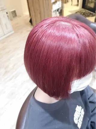 ミディアム カラー 似合わせカットパーマ 長峯丈士のヘアスタイル