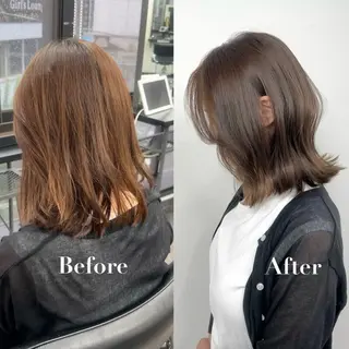 ロング カラー レイヤーカット/透明 感カラー/aikaのヘアスタイル