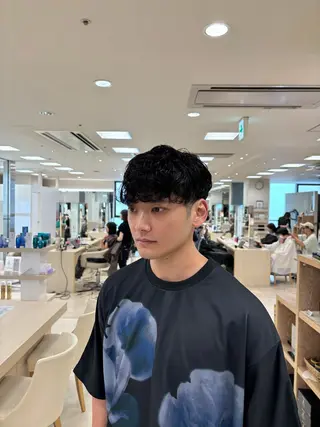 パーマ メンズ 湘南/メンズパーマ/ ハイライト/ユチカのヘアスタイル