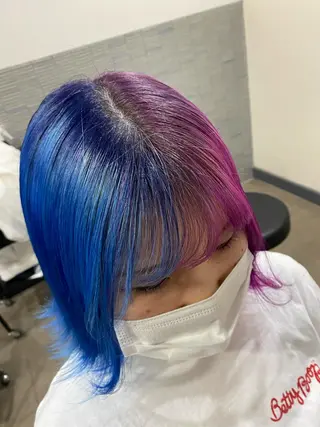 ミディアム maco 艶感ハイトーン🦋のヘアスタイル