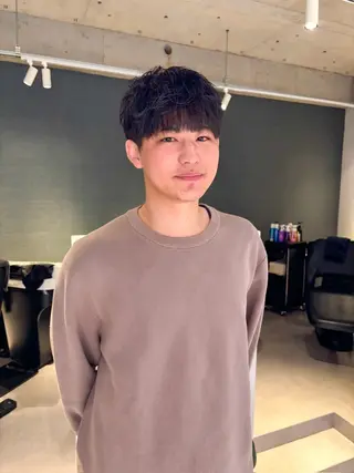 ショート メンズ Kaho🌼/メンズ ニュアンスパーマのヘアスタイル