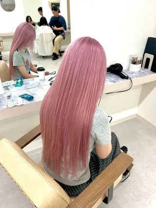 ロング カラー ブリーチカラー🦋‪ 田中さくらのヘアスタイル