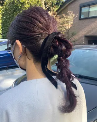 セミロング ヘアアレンジ サソウ ユリエ🥥のヘアスタイル