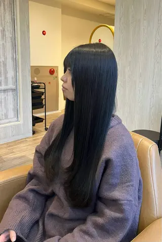 ロング カラー ブリーチなしWカラー レイヤー/Rickyのヘアスタイル