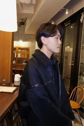 ミディアム パーマ メンズ off所属・【モデルさん募集！】 ✂︎小林マキトのヘアスタイル