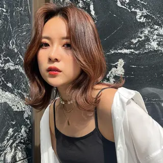 ミディアム カラー Je suis heureuse Tres所属・早朝セット☀️ レイヤー/Momoのヘアスタイル