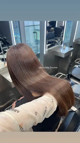 ロング カラー ヘアアレンジ ハイトーン/透明感 髪質改善/rinaのヘアスタイル