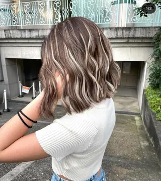 ショート カラー 新宿/韓国風レイヤー 髪質改善/ジャッキーのヘアスタイル