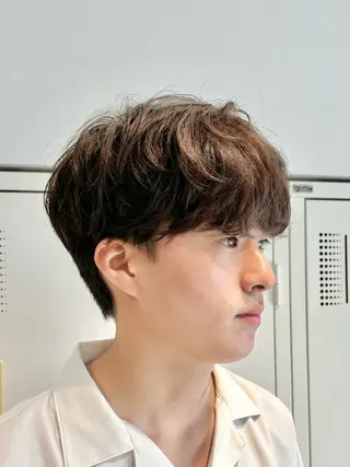 ショート パーマ メンズ 韓国メンズヘア/ ダウンパーマ/歩夢のヘアスタイル