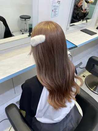 ロング カラー 🩷モテ髪＆透明感 🩷ミルクティー🩷のヘアスタイル