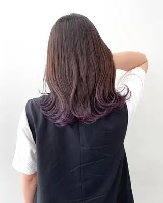 カラー セミロング 【公式】amble luxe池袋東口🩷のヘアスタイル