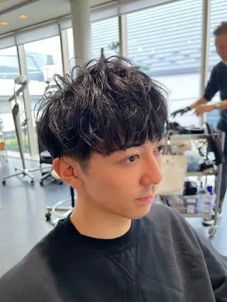 ショート メンズ 【髪質改善/縮毛矯正 /カラー】ホサカのヘアスタイル