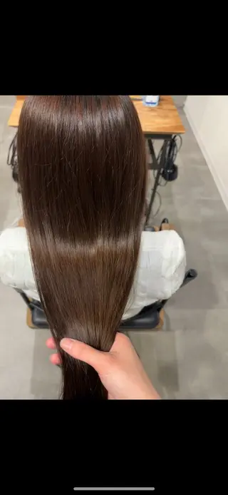 ロング アサノハルカ🐈‍⬛ 縮毛矯正/パーマのヘアスタイル