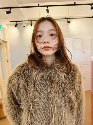 ミディアム カラー ❤️アヤカ Wカラー ボブ レイヤー❤️のヘアスタイル