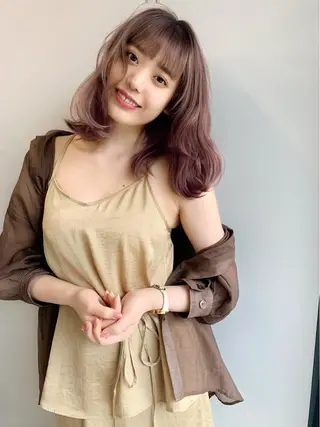 カラー 透明感/オリーブ/ グレージュ/YUKAのヘアスタイル