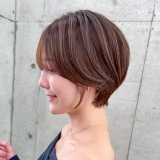 ショート ショート/レイヤー/ 縮毛矯正/ 渡邊莉玖のヘアスタイル