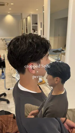 パーマ メンズ レイヤー/ウルフカッ ト/𝓡𝓲𝓷🍎のヘアスタイル