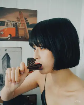 莉乃/縮毛矯正/髪質 改善/艶カラーのヘアスタイル