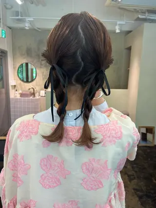 ミディアム カラー 西山 紗耶香🪽 透明感カラー/ボブのヘアスタイル