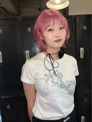 ショート ハイトーンカラー🍑 心斎橋のヘアスタイル