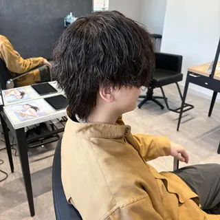 ミディアム パーマ メンズ 浜松/メンズサロン/ Yuna🐈‍⬛🫧のヘアスタイル