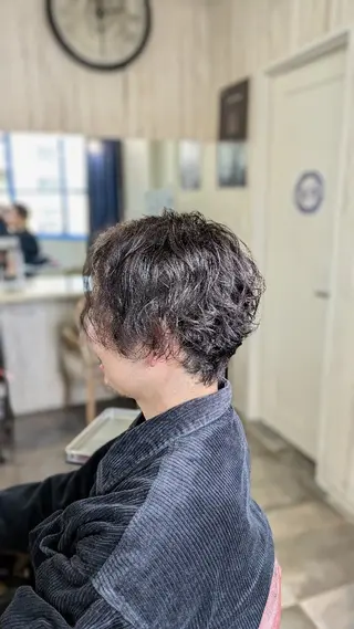 パーマ メンズ メンズパーマ/顔周り レイヤー店長えのもとのヘアスタイル
