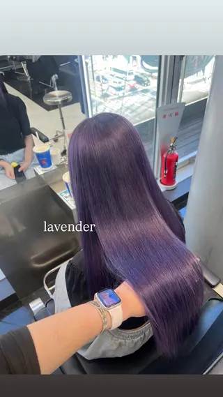 ロング カラー ヘアアレンジ ハイトーン/透明感 髪質改善/rinaのヘアスタイル