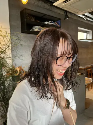 ロング カラー パーマ the OSCAR所属・韓国ヘアスタイリスト Harukaのヘアスタイル