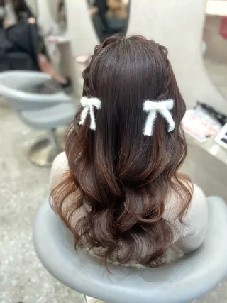 ヘアアレンジ 新宿/韓国ヘア 中明度カラー/かやのヘアスタイル