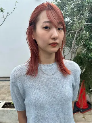 ミディアム カラー ボブ/似合わせカット /ニュアンスカラーのヘアスタイル