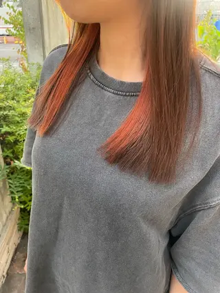 セミロング カラー ブランシェ神領店 笹原渚紗のヘアスタイル