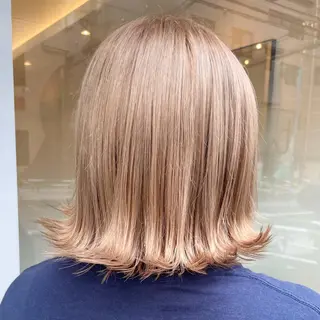 ミディアム カラー GO TODAY シェアサロン 原宿Verno店所属・髪質改善/ブリーチ/ ボブ特化/よしきのヘアスタイル