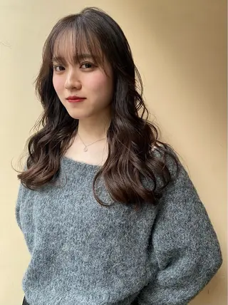 ミディアム 當山 瑠奈のヘアスタイル