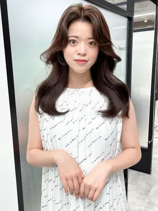 ロング 韓国レイヤーカット 髪質改善▫️水野有真のヘアスタイル