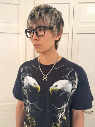 カラー ブリーチカラー🎀 韓国風/寺門美優のヘアスタイル