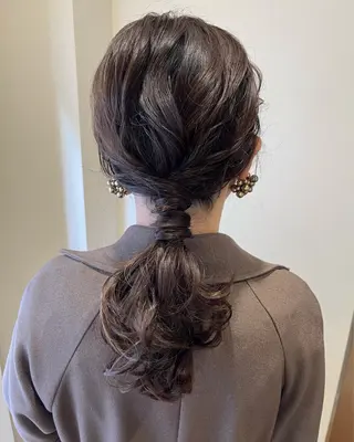 セミロング ヘアアレンジ サソウ ユリエ🥥のヘアスタイル