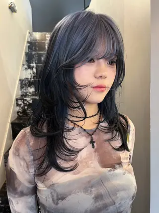 カラー KAHO /ブリーチ /デザイン𖥔 ࣪のヘアスタイル