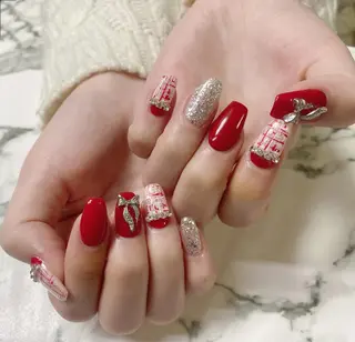 ロング カラー ネイル Q Free nailsのネイルデザイン