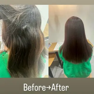 ロング ルプラボウ りく/艶カラーのヘアスタイル