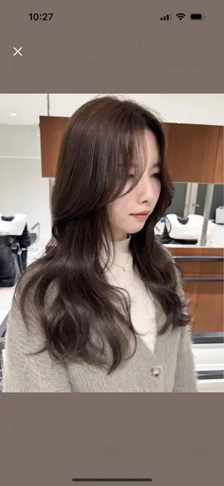 セミロング 🎀 うる艶透明感 カラー / 錦糸町のヘアスタイル
